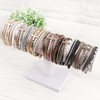 RIAH FASHION Bohemian Faux Leather Wrap Multi Layer Bracelet -