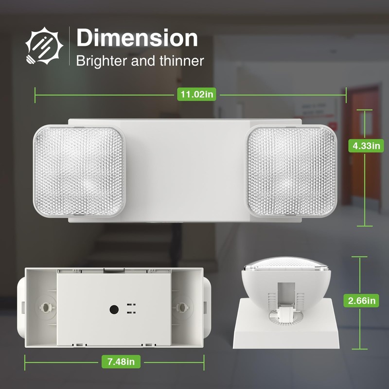 FREELICHT 6 Pack LED Emergency Light for Business, LED Emergency