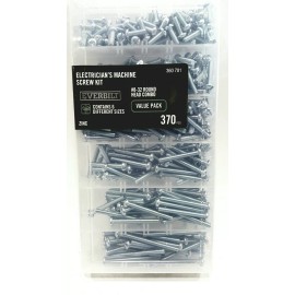 Everbilt #8-32 Electrician's Machine Screw Kit 800994 6Different Sz.ZINC 370 Pcs