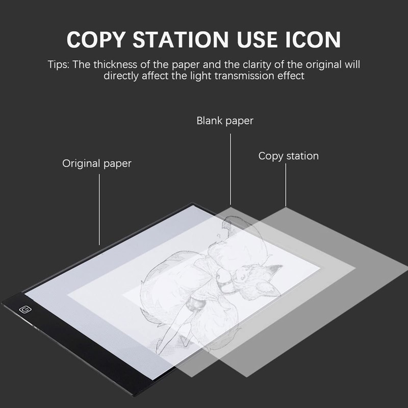 Qcwwy Portable A5 LED Copy Board Light Tracking Box 3.5W