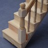 1: 12 Miniature Ladder DIY Unpainted Wooden Staircase Dollhouse Furniture