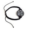 Alea Collection Spiritual Powerful St Benedict Medallion Black String Bracelet