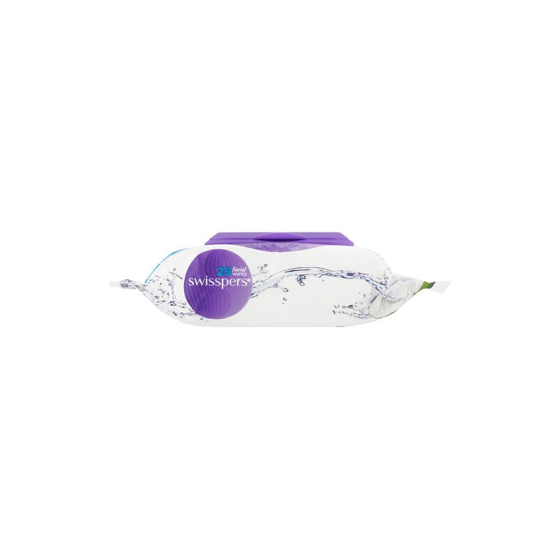 Swisspers Micellar and Coconut Water Facial Wipes 25 Pack