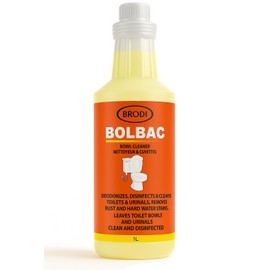 BolBac Heavy Duty Toilet Bowl Cleaner, High-Power 25-30% HCI Formula, Fast Deposits and Odor Removal, Fixture Safe, Concentrated Restroom Cleaning Supplies (Pack of 1)