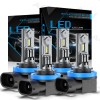 AQJ H11+H11 LED Headflight Combo Bulbs Light KIT AS For