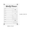 Operitacx 1set Acrylic Weekly Planner Memo Board Erasable Writing Surface
