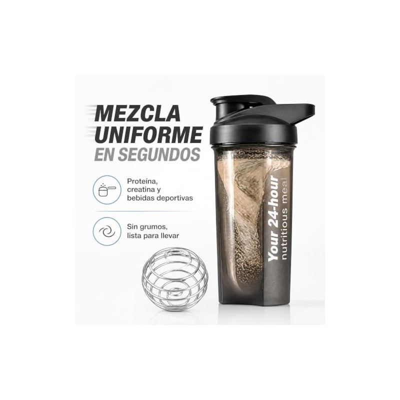 (2 piezas) 500ML Botella para Proteina de Coctelera，Botella Deportiva de