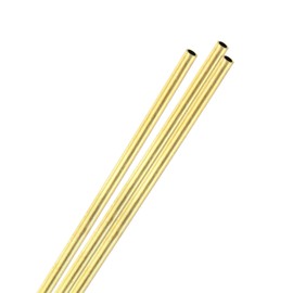M METERXITY 3 Pack 300mm Brass Round Tube, 1.8mm OD 0.2mm Wall Thickness H65 Brass Seamless Tubing for Construction, Processing, DIY Crafts, Metal Straight Tube [0.07" x 0.01" x 12" ]