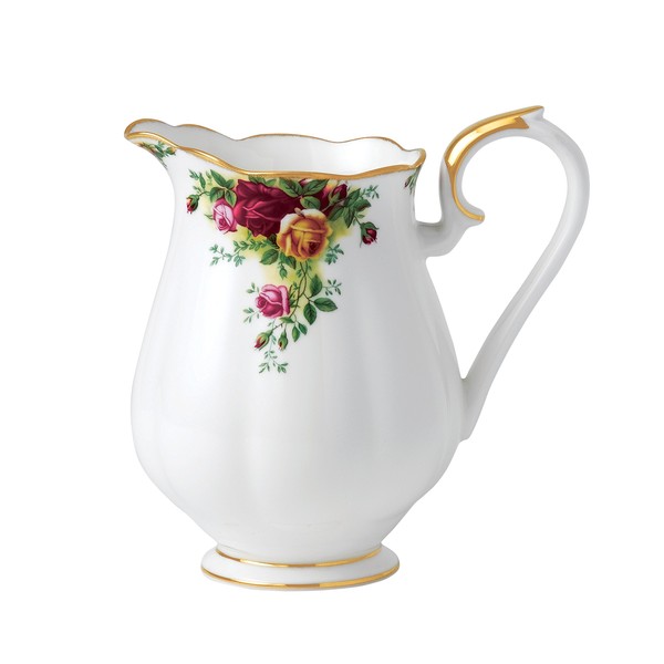 Royal Albert Old Country Rose's Pitcher, 7.3"H, White with Multicolor Print