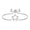 Philip Jones Silver Plated Star Friendship Bracelet Created with Zircondia®