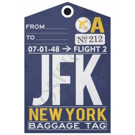 JFK - New York Airport  Baggage Tag - NEW Travel POSTER (tr482)