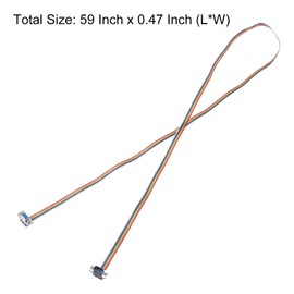 sourcing map IDC Serial Cable Rainbow Wire Flat Ribbon Cable DB9 Male to DB9 Female 59 Inch Length 2.54mm Pitch Breadboard Jumper Wires for Electronic Projects