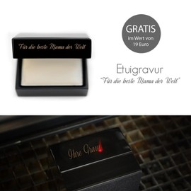 FF72SS925ZIFA45-MP Heart Necklace 925 Silver with Zirconia Stones Gifts for Mum Mothers Free Case with Engraving Genuine Silver Heart Pendant Mother's Day Birthday, Sterling Silver, Cubic Zirconia