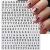 IDDFEVE Letter Nail Art Stickers - 3D English Alphabet Nail