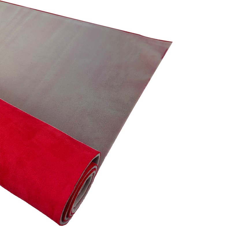 Teemall Red Suede Headliner Fabric with Foam Backing Automotive Roof