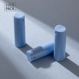 Livfa Lulupack 30 ml Airless Pump Dispenser, Cream Container Dispenser, Refillable Dispenser Bottle, Hand Cream Pump Bottle, Plastic Bottle Travel Cosmetics (Blue, 3 Pieces)