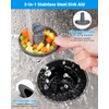 Hibbent Upgraded 3 in 1 Kitchen Sink Drain Strainer and
