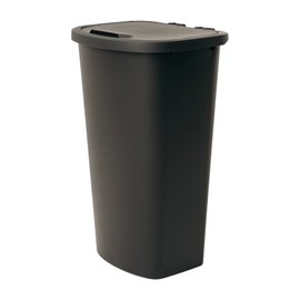 Mainstays 11 Gallon Trash Can, Plastic Lift Top Kitchen Trash Can, Black