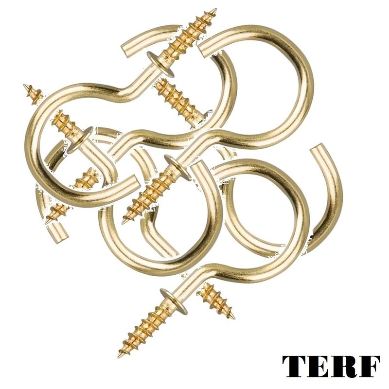 TERF® 25mm Round Bend Shoulder Cup Hook Screw 25mm (1