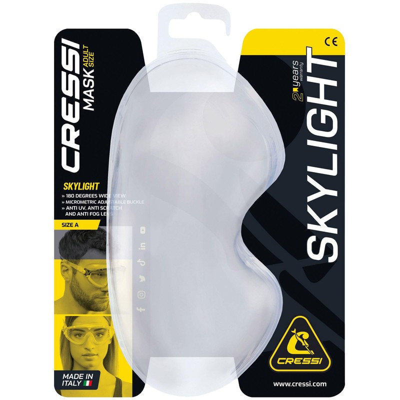 Cressi Unisex's Skylight - anteojos de natación, color azul Nery/negro,
