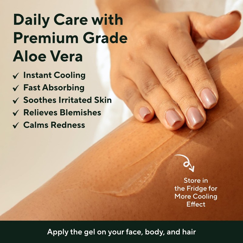 AROMATICA Organic/Soothing Aloe Vera Gel 10.14oz / 300ml, Soothing, Cooling,