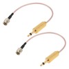 eMagTech 2 Pieces SMA Male to 3.5mm TS Male RF Jumper 50Ohm RG316 Coaxial Cable for RF Equipment Antennas Signal Analyzers