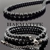 [SION] Natural Stone Necklace, Hematite, Magnetic, Approx. 0.4 inches (10