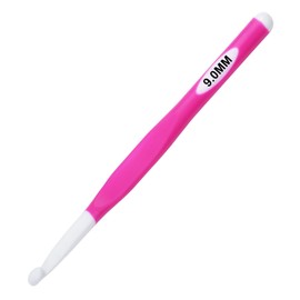 Hobekoee 9mm Large Crochet Hook,Big Crochet Hooks for Chunky Yarn,Extra Long Crochet Hooks with Soft Ergonomic Handle for Crocheting Yarn,Wool Roving