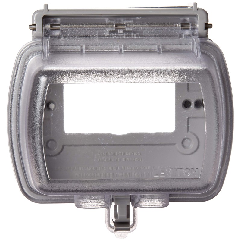 Leviton 5981-UCL While-in-Use Cover for GFCI/Decora Duplex and Single Outlet,
