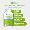 Wellthy Vitamina D3 400 unidades Espirulina 300 Cpsulas. Reforzado con