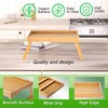 Fibogollo 2 Pack Bamboo Bed Tray Table with Folding Legs,Breakfast