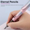 JUHNEED 8 Pcs Eternal Pencils Infinity Pencils with Eraser Gradient