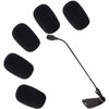 5 Pcs Black Replacement Microphone Sponge Wind Shield Windscreen Foam