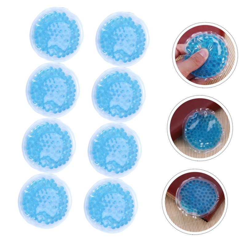 minkissy 8pcs Bag Compress Pads Physiotherapy Pad Pad Pvc Blue
