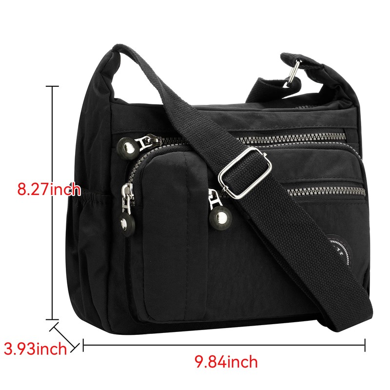 Women's Multi-Pocket Messenger Shoulder Bag for Daily Shopping, 4, Retro