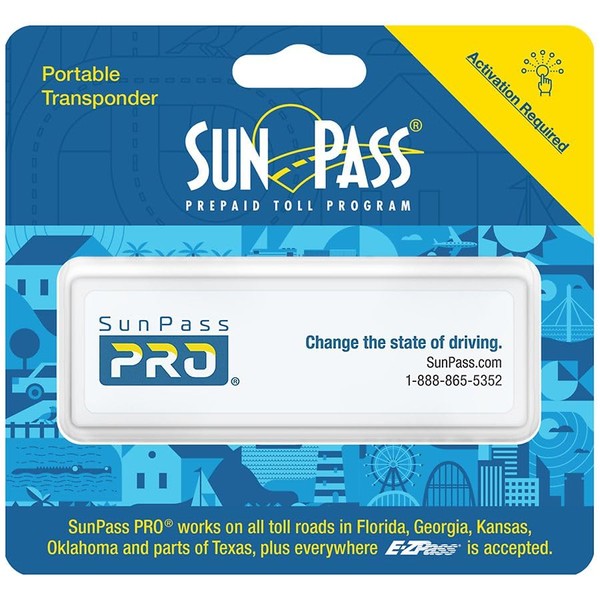 SunPass PRO Portable Transponder, Prepaid Toll Program for Florida, Florida