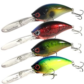 TACTICAL FISHING 4 Piezas - Kit de Curricanes 12.5cm 20.5g para Pesca Profunda. Incluye los 4 señuelos.