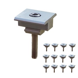 CMYYANGLIN - Soporte de montaje para panel solar, abrazadera media para asegurar paneles solares dentro de 35 mm de grosor para rieles (12 unidades)