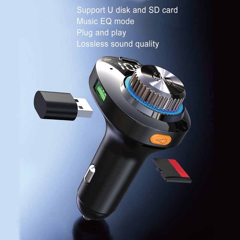 Bluetooth Car Adapter FM Transmitter Wireless FM Radio Adapter Dual