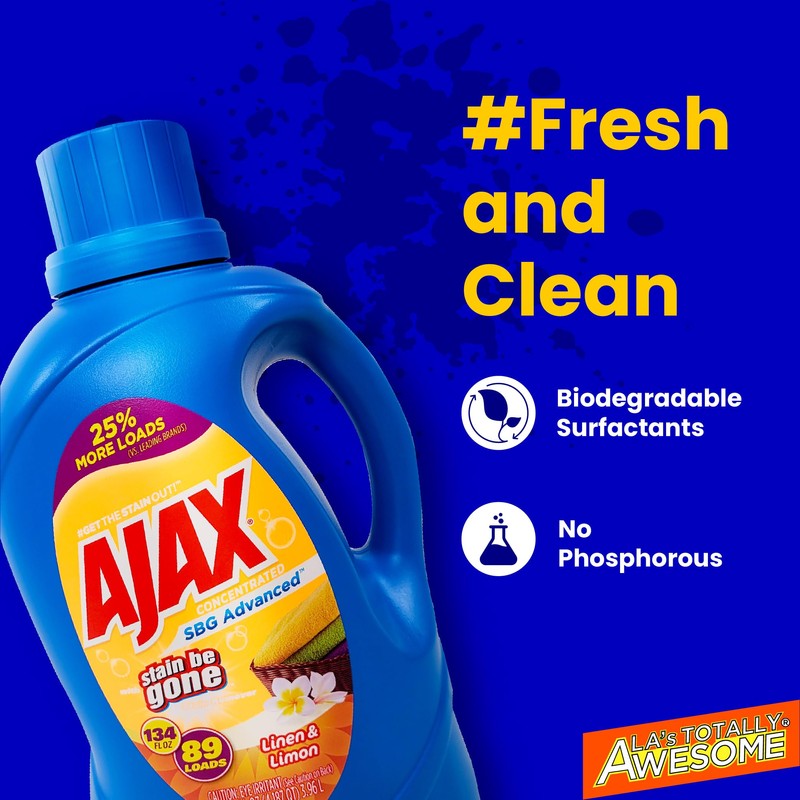 La's Totally Awesome Ajax SBG Advanced Laundry Detergent, Linen &