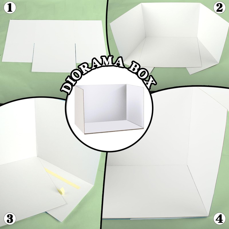 3 Pcs Diorama Box Cardboard Diorama Kit Diorama Supplies with