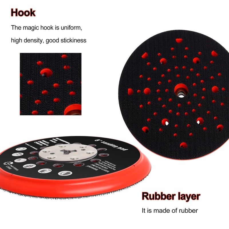 Poweka Sanding Disc 150 mm with Hook and Loop Multihole