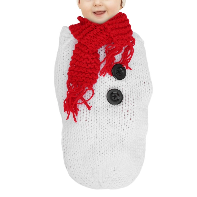 Baby Crochet Knitted Sleeping Bag Infant Cartoon Soft Wraps Photography