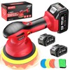 Avhrit 6 Inch Cordless Car Buffer Polisher: 2x4000mAh Batteries Car