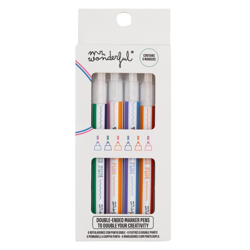 Mr. Wonderful - Double Tip Marker for Drawing Double Tip