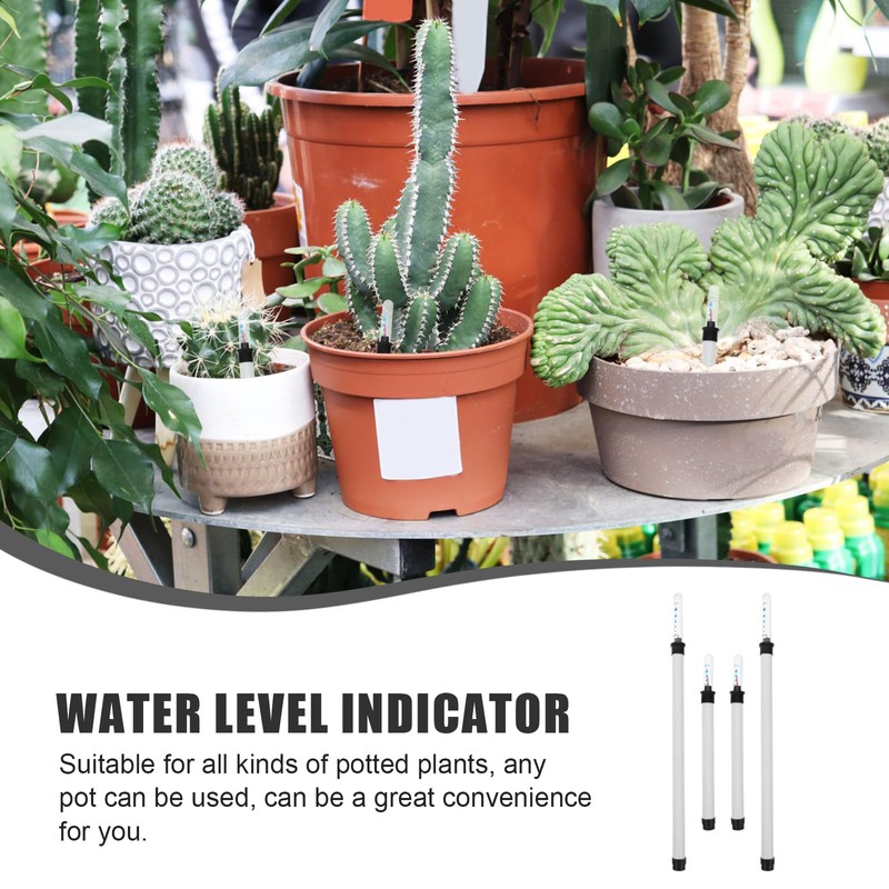 Alipis Plant Water Level Indicator 4-Pack Visual Window Floating Gauge