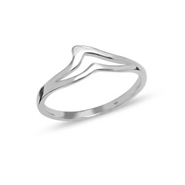 LeCalla 925 Sterling Silver Chevron Thumb Ring for Women, Minimalist Stackable Midi Rings Comfort Fit Wedding Band Ring Engagement Rings for Women (Ring Size - 7 No.)