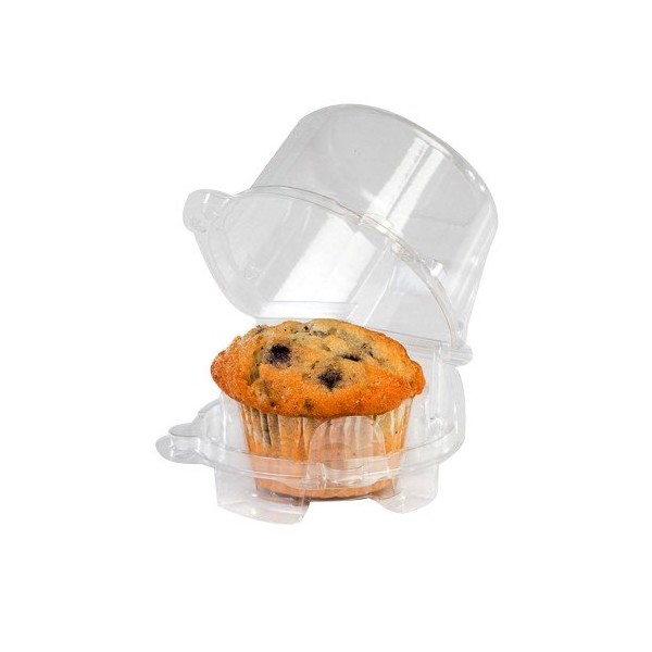 Decony Clear Jumbo Cupcake Muffin Single Individual Dome Container Box Plastic 20 Pieces - jumbo size