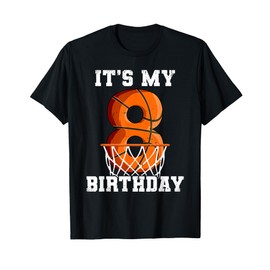 8th Birthday Basketball T-Shirt