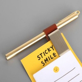 Versatile Pen Holder Clip for Diaries, Notebooks & Tablets Planner Black Silver SE01633 100ea